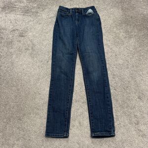 Levi's 712 High Rise skinny Denim Jeans Womens 25 Blue Dark Wash Casual Stretch